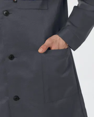 Халат ЛИГОР (т.серый/красный)