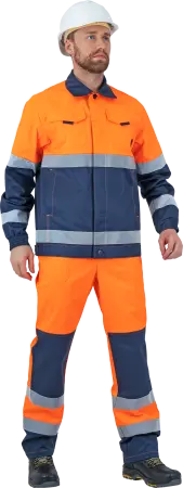 Костюм БРАЙТ сигнальный с ПК (оранжевый/синий)