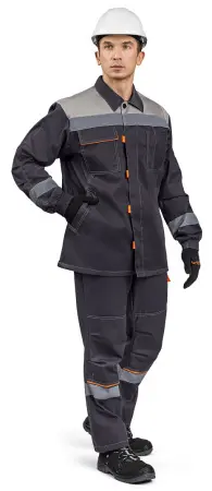 Костюм ДОН с БР (т.серый/св.серый/оранжевый)