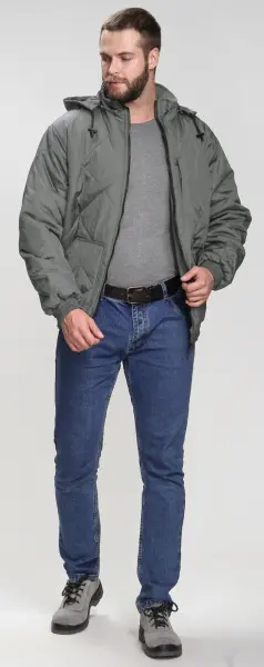 Куртка БОМБЕР-ЛЮКС демисезонная (св.серый)