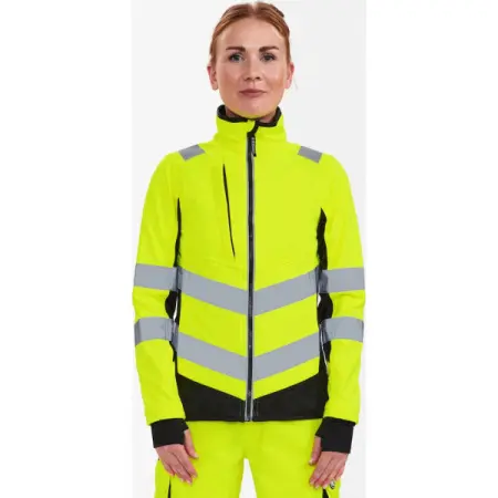 Сигнальная куртка ENGEL GALAXY 1156-237 женская софтшелл (сигнальный желтый/черный)
