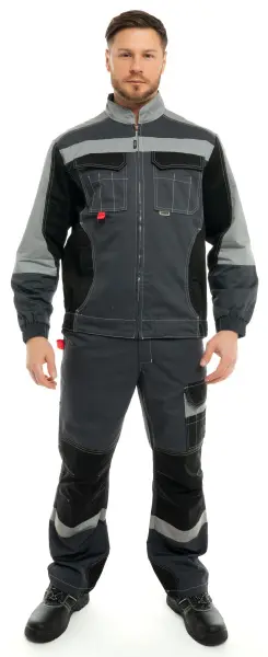 Костюм ФОРМУЛА КОТТОН ФБ1 с БР (т.серый/св.серый/чёрный)