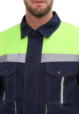 Костюм ОПТИМАЛЬНЫЙ с БР (т.синий/лимонный)