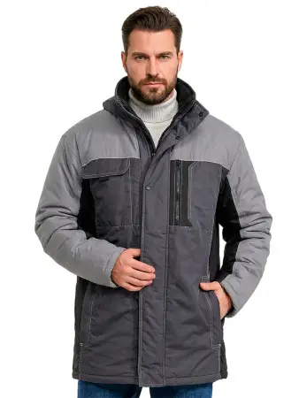 Куртка RONTA KR615 MEMBRANE зимняя (т.серый/черный/св.серый)