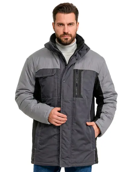 Куртка RONTA KR615 MEMBRANE зимняя (т.серый/черный/св.серый)