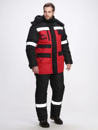 Костюм БЕРКУТ зимний с ПК (черный/красный) Костюм БЕРКУТ зимний с ПК (черный/красный)