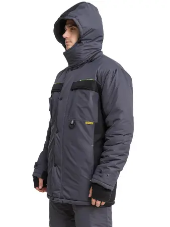 Куртка RONTA KR930 MEMBRANE зимняя (т.серый/черный/лайм)