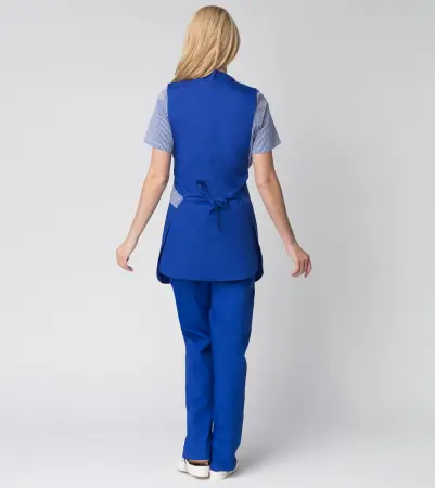 Костюм УТРО женский (васильковый/полоска)