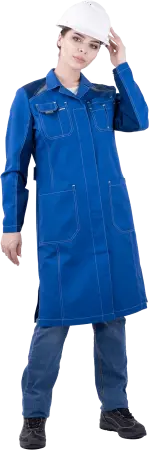 Халат ТУРБО SAFETY женский (василек/синий) Халат ТУРБО SAFETY женский (василек/синий)