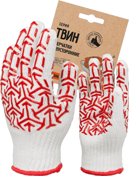 Перчатки СПЕЦ-SРB СТРЕЛА с ПВХ трикотажные (белый/красный) Перчатки СПЕЦ-SРB СТРЕЛА с ПВХ трикотажные (белый/красный)