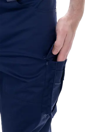 Брюки ACTIVE FLEX / АКТИВ ФЛЕКС (т.синий/флуоресцентный желтый)