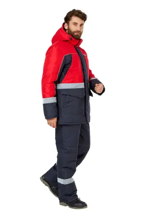 Куртка СУНТАР зимняя (т.синий/красный)