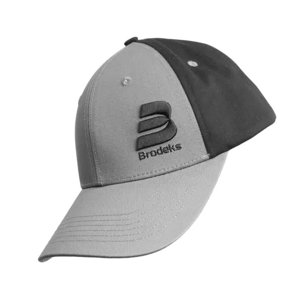 Бейсболка BRODEKS KM130 (серый/черный) Бейсболка BRODEKS KM130 (серый/черный)