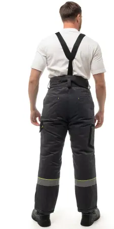 Костюм КОРВЕТ зимний СОП с БР (т.серый/черный/лимон)