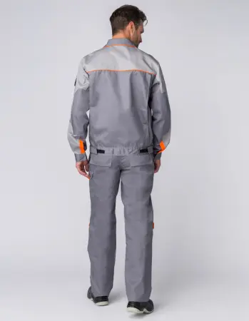 Костюм СОЮЗ-ПРОФЕССИОНАЛ-1 с БР (серый/св.серый/оранжевый)