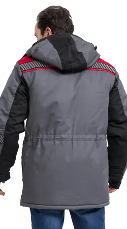 Куртка RONTA KR585 зимняя с СОП (т.серый/красный/черный)