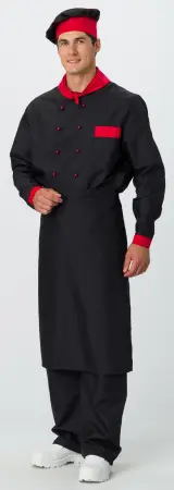Костюм повара СУ-ШЕФ (черный/красный)