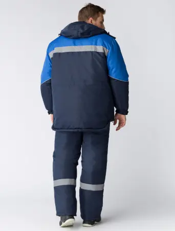 Костюм СИБЕР СОП зимний с ПК (т.синий/васильковый)