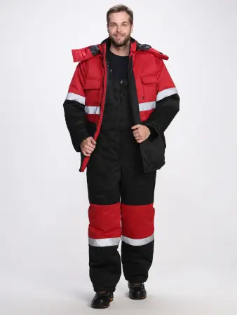 Костюм ПРОФИ-НОРД зимний с ПК (черный/красный) Костюм ПРОФИ-НОРД зимний с ПК (черный/красный)