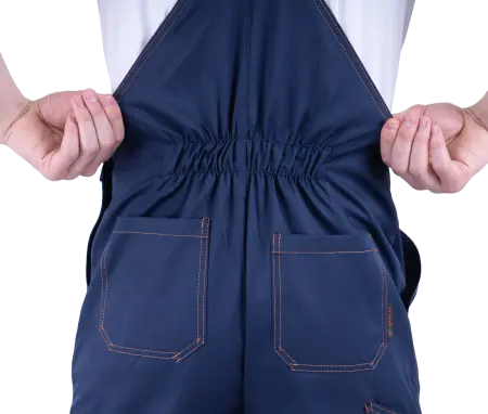 Костюм КМ-10 ЛЮКС с ПК (т.синий/оранжевый)