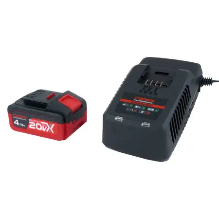 Аккумуляторный ударный шуруповерт CROWN CT21075HMX-4 BMC 20В 4Ач*2 60Нм