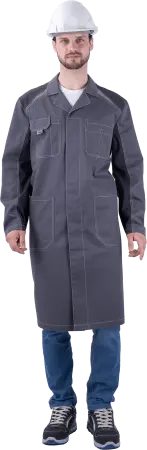 Халат ТУРБО SAFETY (серый/т.серый)