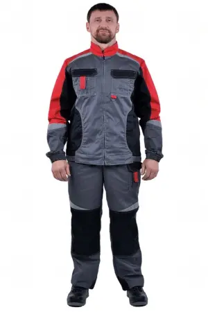 Костюм ФАВОРИТ-МЕГА ST (ФОРМУЛА) с ПК (серый/черный/красный) Костюм ФАВОРИТ-МЕГА ST (ФОРМУЛА) с ПК (серый/черный/красный)