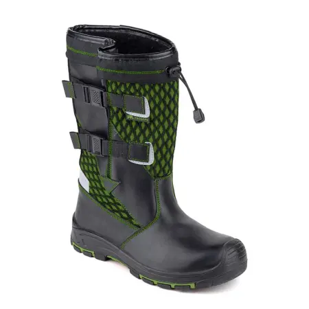 Сапоги ЛИДЕР ИМПОРТ 8762-2РНМ-1 ПУ/Резина шерст.мех с КП (зеленый/черный)