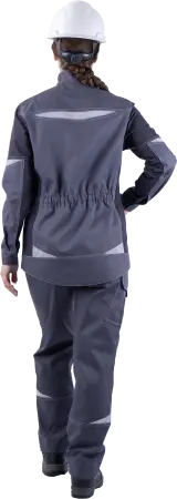 Куртка ТУРБО SAFETY женская (серый/т.серый)