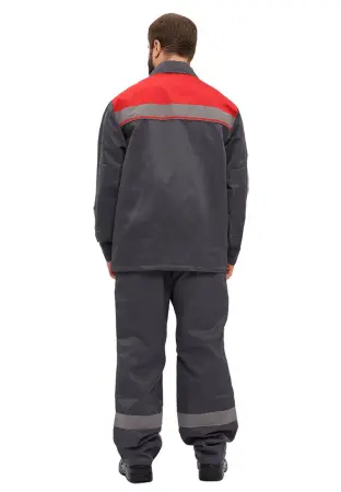 Костюм УДАРНИК с БР (т.серый/красный)