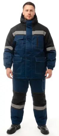 Костюм ЭДЕЛЬВЕЙС зимний с БР (т.синий/черный)
