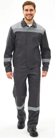 Костюм ЛИПЕЦК-1 СОП CH с БР (т.серый/св.серый) Костюм ЛИПЕЦК-1 СОП CH с БР (т.серый/св.серый)