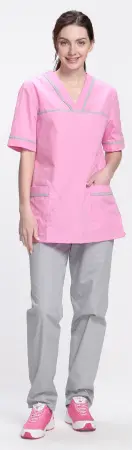 Костюм ИРИС женский с БР (ярко-розовый/серый) женские медицинские