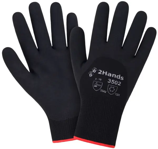 Перчатки 2HANDS BLACK ICE 3502 с покрытием из микропены ПВХ