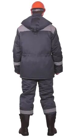 Куртка RONTA KR241 зимняя (т.серый/св.серый)