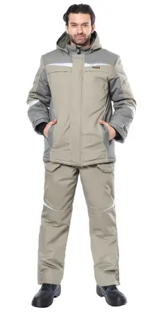 Костюм СИРИУС-ОЗОН зимний с БР (св.оливковый/т.оливковый)