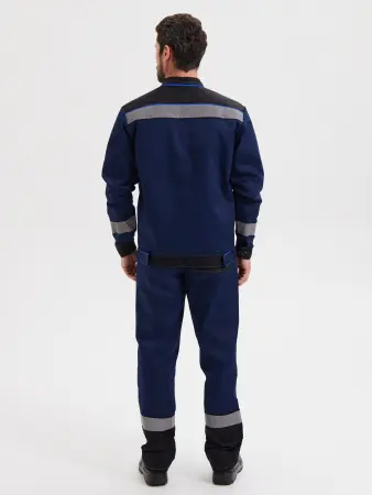 Костюм СИСТЕМА с БР (т.синий/черный/василек)