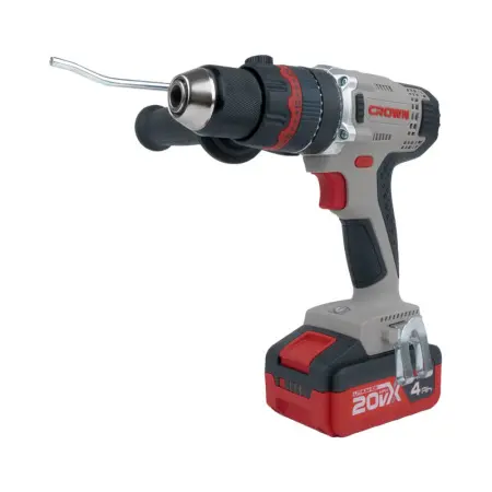 Аккумуляторный ударный шуруповерт CROWN CT21075HMX-4 BMC 20В 4Ач*2 60Нм