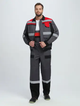 Костюм ВИВАТ-2 ПРЕМИУМ IMP с ПК (т.серый/черный/красный)