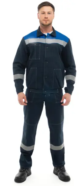 Костюм СПЕЦИАЛИСТ с ПК (т.синий/васильковый)