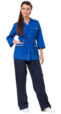 Костюм ЛИРА женский с БР (васильковый/т.синий)