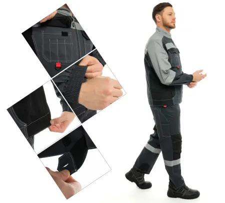 Костюм ФОРМУЛА КОТТОН ФП2 с ПК (т.серый/св.серый/черный)