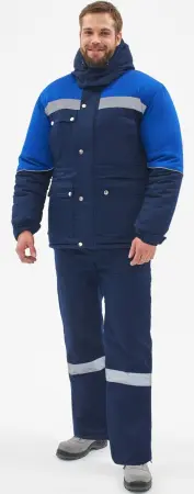 Костюм СИБЕР-ПРЕМИУМ СОП IMP зимний с ПК (т.синий/васильковый)