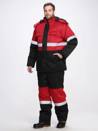 Костюм ПРОФИ-НОРД зимний с ПК (черный/красный) Костюм ПРОФИ-НОРД зимний с ПК (черный/красный)