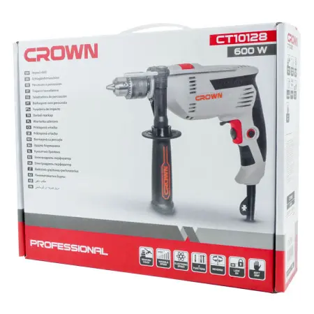 Дрель ударная CROWN CT10128 600Вт Дрель ударная CROWN CT10128 600Вт