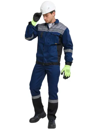 Костюм RONTA KS262 СОП с ПК (т.синий/серый/черный)