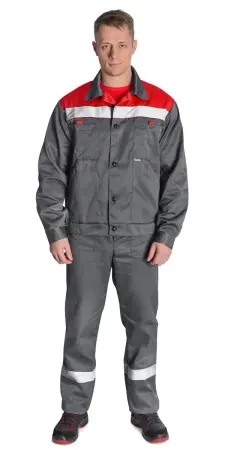 Костюм ЭКСПЕРТ-2 с ПК (т.серый/красный) Костюм ЭКСПЕРТ-2 с ПК (т.серый/красный)