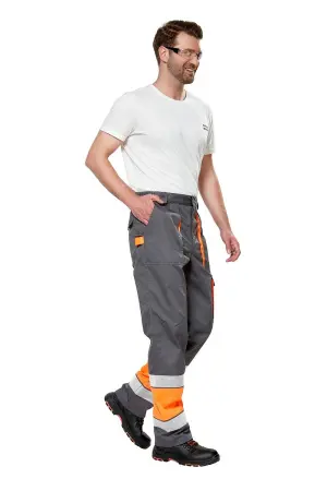 Костюм ИЛИОН сигнальный с БР (оранжевый/серый)