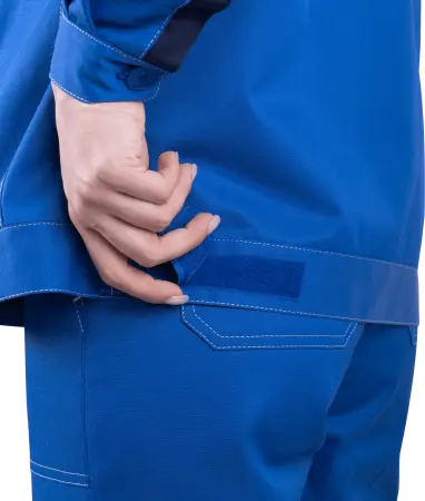 Костюм КМ-10 ЛЮКС жен. летний с БР (василек/т.синий)