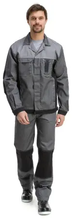 Костюм RONTA KS212 с ПК (т.серый/серый/черный)